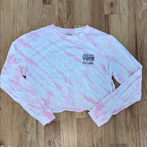Vans Tops - Vans Pink and White Tie-Dye Crop Top